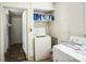 Laundry room with washer, dryer, and storage at 400 Charles St, Spencer, NC 28159