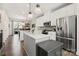 Spacious kitchen with island and stainless steel appliances at 414 W Tremont Ave, Charlotte, NC 28203