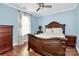 Bedroom with a queen-size bed and built-in dresser at 4944 Cornelia Dr, Charlotte, NC 28269