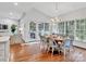 Bright dining room with hardwood floors and access to deck at 9 Pine Tree Rd, Salisbury, NC 28144