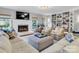 Bright living room with built-in shelving and comfortable seating at 9 Pine Tree Rd, Salisbury, NC 28144