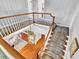 View of a grand staircase with hardwood floors and unique runner at 9 Pine Tree Rd, Salisbury, NC 28144