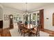 Elegant dining room with hardwood floors and access to the backyard at 155 Union Chapel Dr, Mooresville, NC 28117