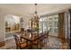 Formal dining room with large table and chandelier at 155 Union Chapel Dr, Mooresville, NC 28117