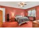 Comfortable bedroom with a double bed, nightstand, and ample closet space at 3015 Pageland Hwy, Lancaster, SC 29720