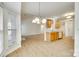 Open floor plan with wood-look floors and seamless access to the kitchen at 4648 Madeline Dr, Rock Hill, SC 29732