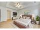 Bright and spacious main bedroom featuring a ceiling fan and a decorative rug at 4648 Madeline Dr, Rock Hill, SC 29732