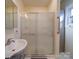 Updated bathroom with walk-in shower at 504 Washington St, Cramerton, NC 28032