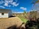 Expansive backyard with lush greenery and potential for landscaping, blending seamlessly with the natural surroundings at 505 Grandiflora Ave, Lancaster, SC 29720