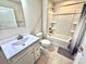 Clean bathroom featuring a shower-tub combo and a single sink vanity with a white countertop at 505 Grandiflora Ave, Lancaster, SC 29720