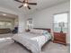 Spacious main bedroom with a king-size bed, and ceiling fan at 5220 Admirals Lndg, Lancaster, SC 29720