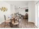 Open-concept dining area leading into the bright and cozy living room at 7324 Teague Dr, Gastonia, NC 28056