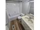 Bathroom with shower/tub combo and vanity at 1050 21St Nw Ave # 70, Hickory, NC 28601