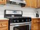 Stainless steel range with convenient features at 10513 Danesway Ln, Cornelius, NC 28031