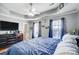 Comfortable bedroom with king-size bed and large TV at 1110 Kirkland Ct, Concord, NC 28025