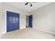 Bedroom features closet, carpet flooring, paint and a ceiling fan at 211 Benfield Rd, Kings Mountain, NC 28086