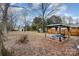 Fenced backyard with a gazebo and storage shed at 225 Spencer St, Rock Hill, SC 29730