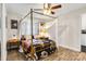 Bedroom with canopy bed, wood floors, and ceiling fan at 2961 Great Falls Hwy, Lancaster, SC 29720