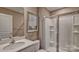 Clean bathroom with a shower and updated vanity at 3048 Ora Smith Rd, Lincolnton, NC 28092