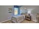 Small bedroom with twin-size bed and nautical decor at 3048 Ora Smith Rd, Lincolnton, NC 28092