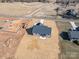 Aerial view showing a new house nearing completion with surrounding land at 343 North Brook Iii School Rd, Vale, NC 28168