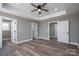 Spacious bedroom with wood-look floors and ceiling fan at 343 North Brook Iii School Rd, Vale, NC 28168