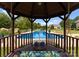 Relaxing gazebo overlooking a refreshing pool and expansive backyard at 498 New Salem Rd, Statesville, NC 28625