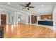 Open living area with hardwood floors and kitchen view at 498 New Salem Rd, Statesville, NC 28625