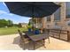 Outdoor patio with dining furniture, grill, and umbrella, ideal for entertaining at 498 New Salem Rd, Statesville, NC 28625