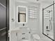 Modern bathroom with soaking tub and walk-in shower at 5700 Mcwhorter Rd, Waxhaw, NC 28173