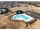 Aerial view of community pool with lap lanes and a leisure area at 674 Dunkins Ferry Rd, Rock Hill, SC 29730