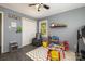 bedroom with built-in shelving and playful decor at 1241 Red River Rd, Rock Hill, SC 29730