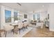 Bright dining area with a modern table, chairs, an open layout to the living room, and natural light at 1739 Dunloe St # 8242, Charlotte, NC 28206