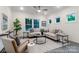 Spacious living room with sectional sofa, coffee table, and large windows at 1739 Dunloe St # 8242, Charlotte, NC 28206