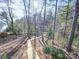 Wooden deck overlooking a wooded area with a table and chairs at 2143 Manawa Ln, Fort Mill, SC 29708