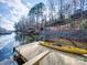 Lakefront dock with kayak and boathouse at 2143 Manawa Ln, Fort Mill, SC 29708