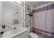 Clean bathroom with shower/tub combo and shelving at 2356 Ben Yount Ln, Vale, NC 28168