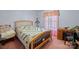 Bedroom with double bed, desk, and window with curtains at 2356 Ben Yount Ln, Vale, NC 28168