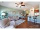 Living room with hardwood floors and light walls at 2519 Early Flight Dr, Charlotte, NC 28262