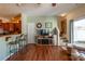 Living room with hardwood floors and fireplace at 2519 Early Flight Dr, Charlotte, NC 28262