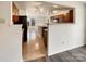 Kitchen with an island and dark wood cabinets at 3418 Pikes Peak Dr, Gastonia, NC 28052