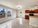 Kitchen with dark wood cabinets and tile floor at 3418 Pikes Peak Dr, Gastonia, NC 28052