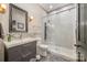 Modern bathroom featuring a glass shower and updated vanity at 346 Almora Loop, Mooresville, NC 28115