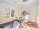 Home office featuring a large window and dark wood floors at 346 Almora Loop, Mooresville, NC 28115