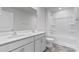 Clean bathroom, double vanity, and bathtub at 3490 Buck Ct, Gastonia, NC 28056