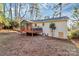 Backyard view with wooden deck on home's rear showcasing perfect space for entertaining and relaxation at 4321 Gillespie Ct, Charlotte, NC 28205