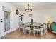 Dining room featuring a rustic table, hardwood floors, and natural lighting at 4321 Gillespie Ct, Charlotte, NC 28205