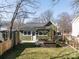 Backyard featuring green exterior, a storage shed, and gardening boxes at 506 Campus St, Charlotte, NC 28216