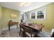 Comfortable dining room with rustic wooden table and chairs next to a window with natural light at 506 Campus St, Charlotte, NC 28216