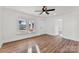 Cozy living room featuring hardwood floors, white trim, and natural light at 601 N 12Th St, Bessemer City, NC 28016